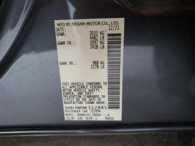 Photo 9 VIN: 1N4BL4DW5NN312885 - NISSAN ALTIMA SV 