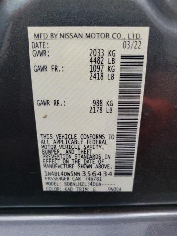 Photo 11 VIN: 1N4BL4DW5NN356434 - NISSAN ALTIMA 