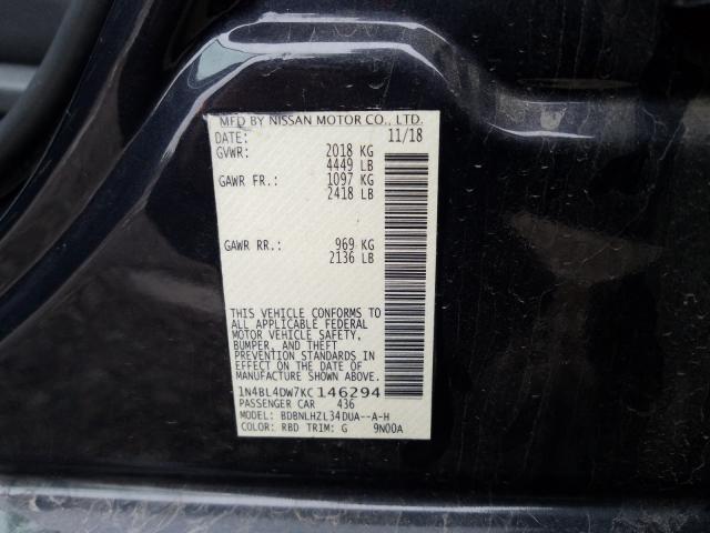 Photo 9 VIN: 1N4BL4DW7KC146294 - NISSAN ALTIMA SV 