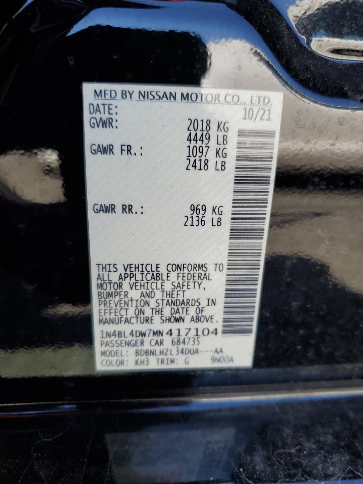 Photo 11 VIN: 1N4BL4DW7MN417104 - NISSAN ALTIMA 