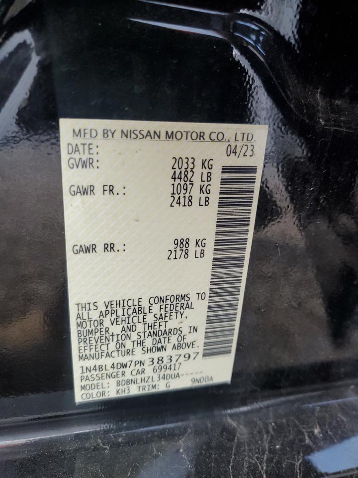 Photo 11 VIN: 1N4BL4DW7PN383797 - NISSAN ALTIMA 