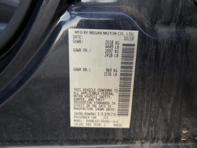 Photo 9 VIN: 1N4BL4DW8KC133926 - NISSAN ALTIMA SV 