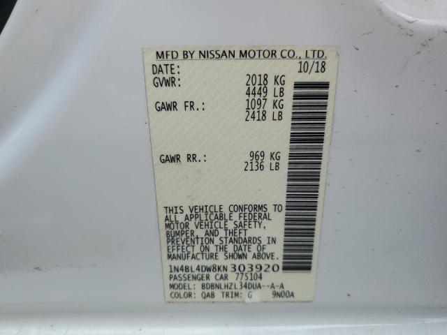 Photo 11 VIN: 1N4BL4DW8KN303920 - NISSAN ALTIMA 