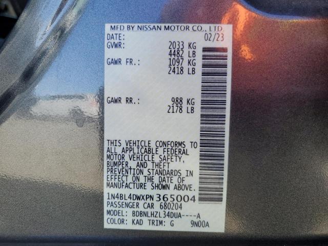 Photo 12 VIN: 1N4BL4DWXPN365004 - NISSAN ALTIMA SV 