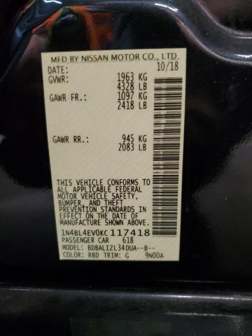 Photo 12 VIN: 1N4BL4EV0KC117418 - NISSAN ALTIMA SL 