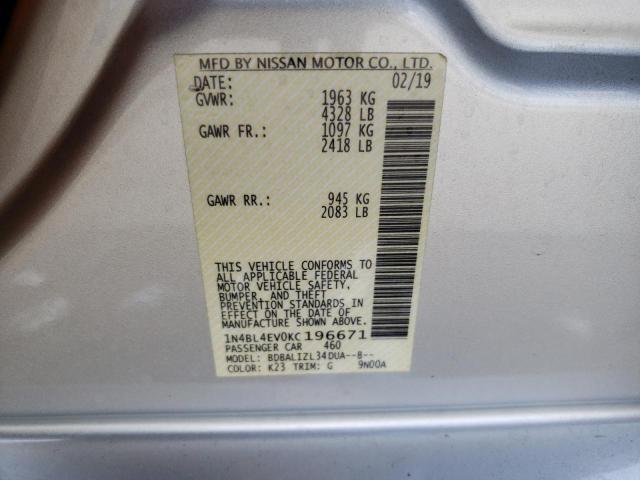 Photo 12 VIN: 1N4BL4EV0KC196671 - NISSAN ALTIMA 