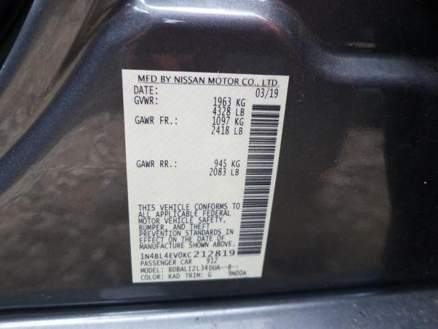 Photo 9 VIN: 1N4BL4EV0KC212819 - NISSAN ALTIMA SL 