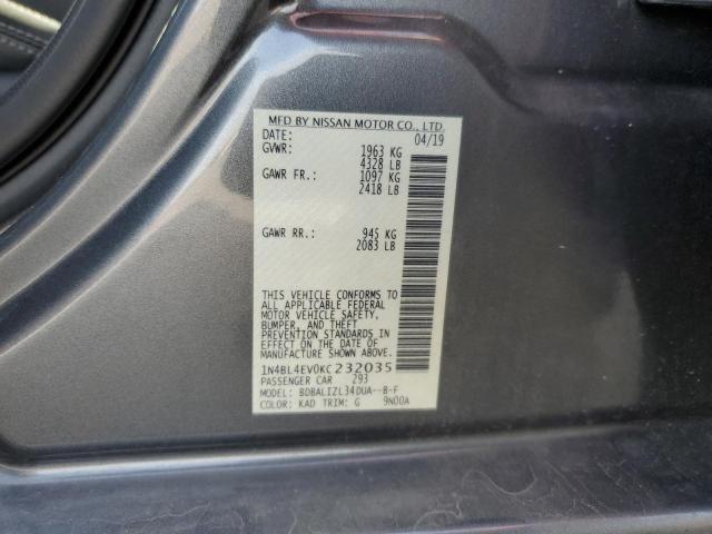 Photo 11 VIN: 1N4BL4EV0KC232035 - NISSAN ALTIMA SL 