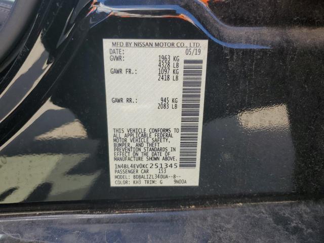 Photo 11 VIN: 1N4BL4EV0KC251345 - NISSAN ALTIMA 