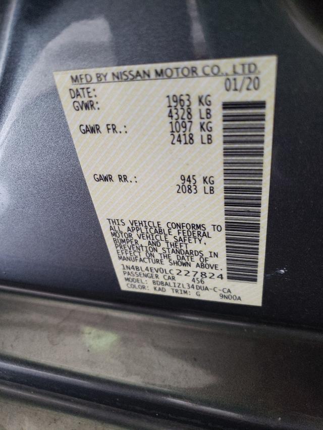 Photo 9 VIN: 1N4BL4EV0LC227824 - NISSAN ALTIMA SL 