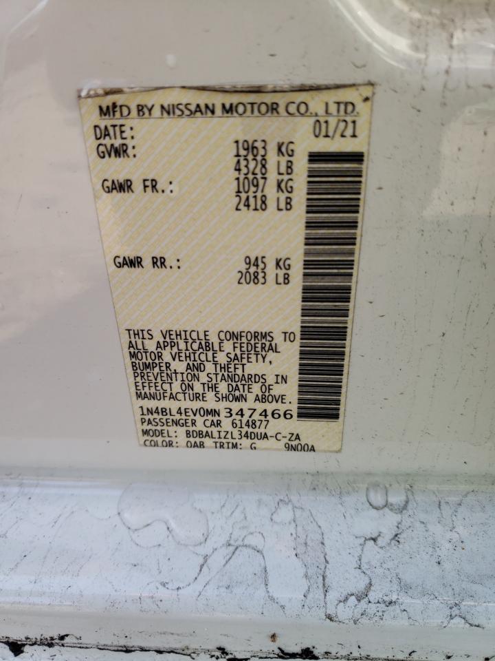 Photo 11 VIN: 1N4BL4EV0MN347466 - NISSAN ALTIMA 