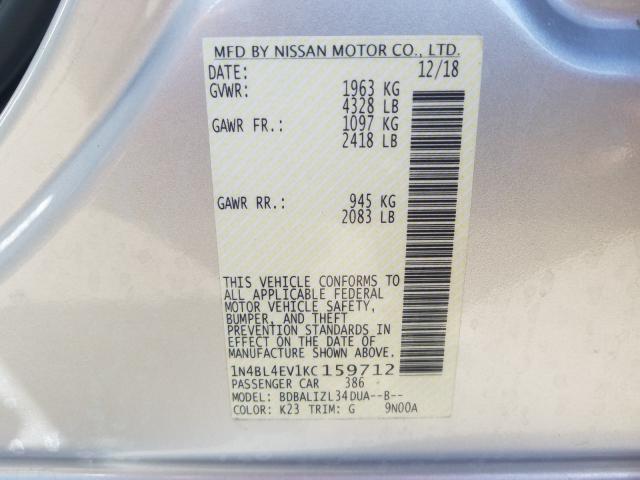 Photo 9 VIN: 1N4BL4EV1KC159712 - NISSAN ALTIMA 