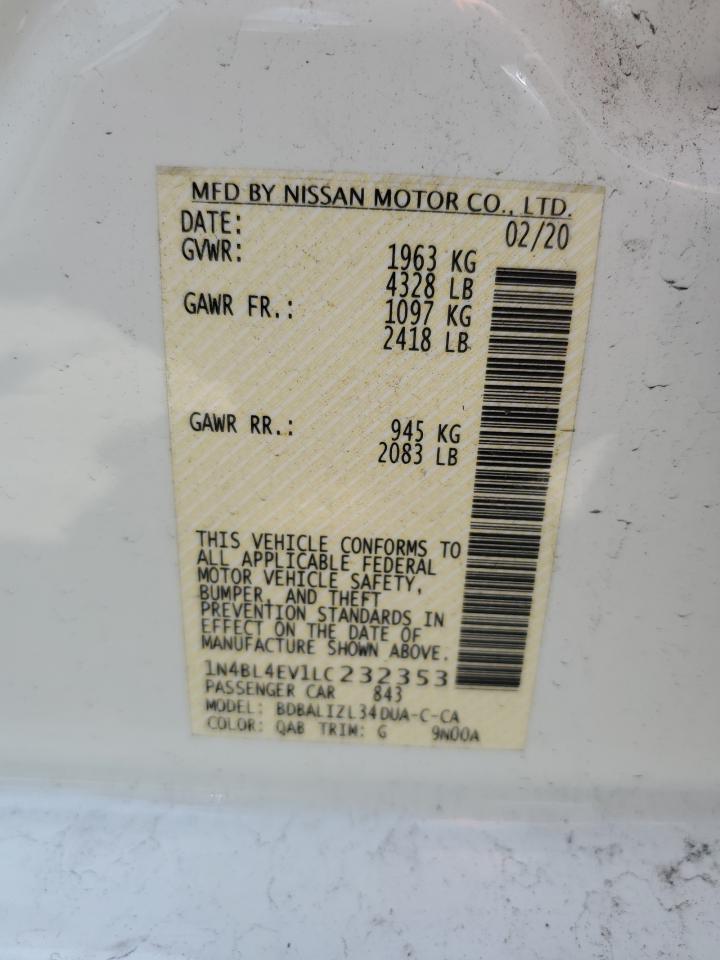 Photo 11 VIN: 1N4BL4EV1LC232353 - NISSAN ALTIMA 