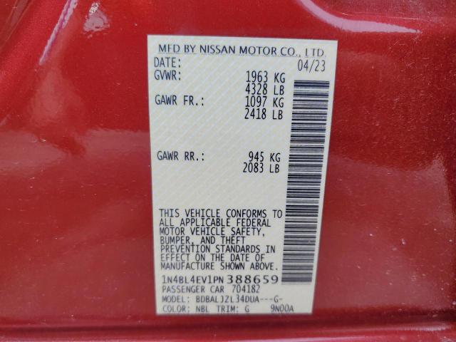 Photo 12 VIN: 1N4BL4EV1PN388659 - NISSAN ALTIMA SL 