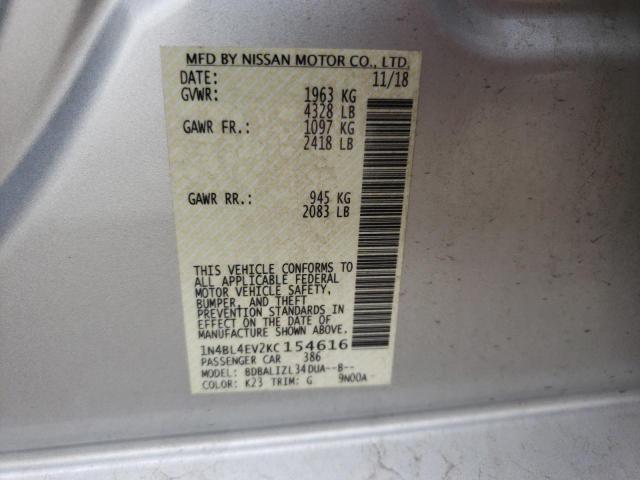 Photo 11 VIN: 1N4BL4EV2KC154616 - NISSAN ALTIMA SL 