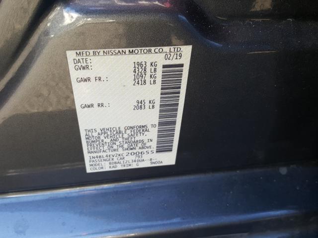 Photo 9 VIN: 1N4BL4EV2KC200655 - NISSAN ALTIMA SL 