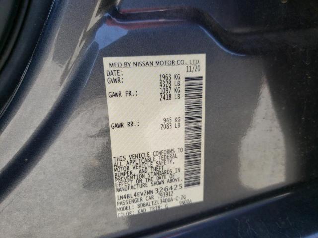 Photo 12 VIN: 1N4BL4EV2MN326425 - NISSAN ALTIMA SL 