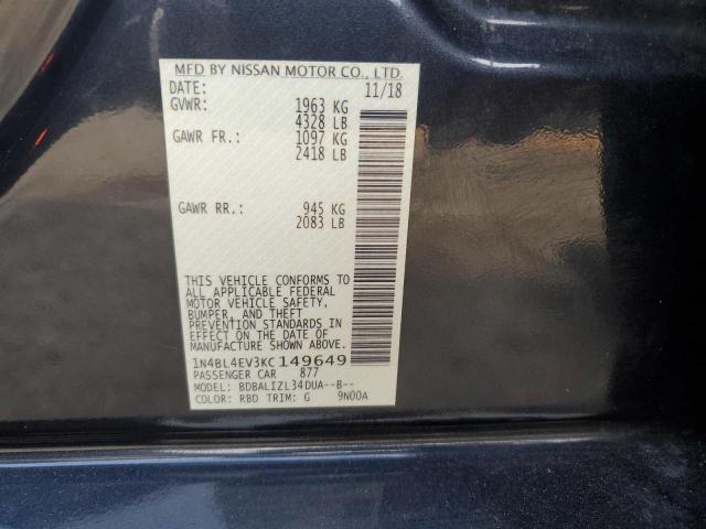 Photo 11 VIN: 1N4BL4EV3KC149649 - NISSAN ALTIMA 