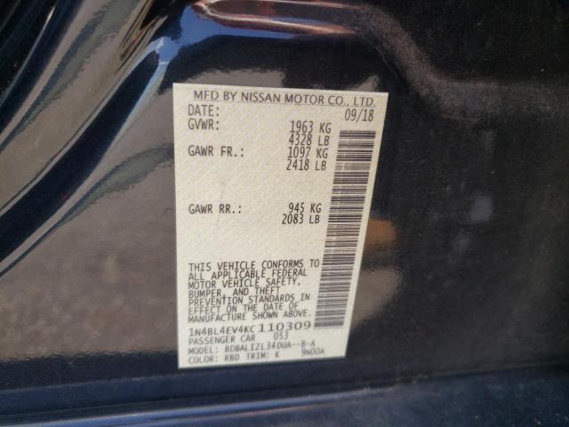 Photo 9 VIN: 1N4BL4EV4KC110309 - NISSAN ALTIMA SL 