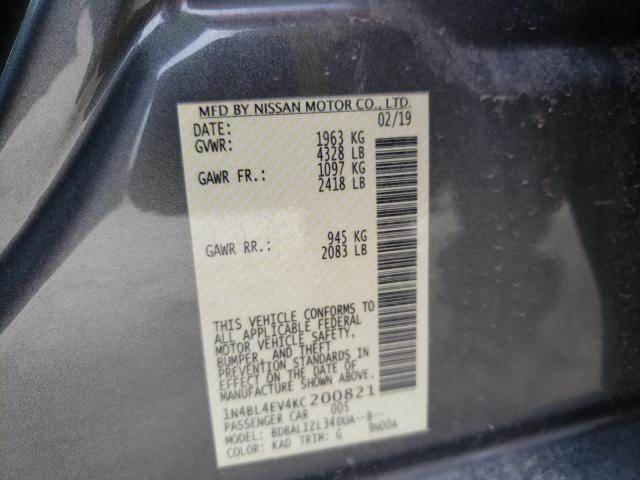 Photo 9 VIN: 1N4BL4EV4KC200821 - NISSAN ALTIMA SL 