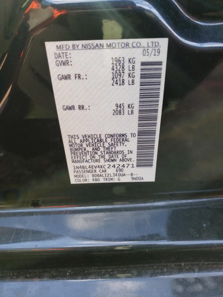 Photo 9 VIN: 1N4BL4EV4KC242471 - NISSAN ALTIMA 