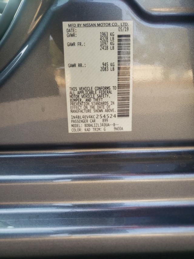 Photo 9 VIN: 1N4BL4EV4KC254524 - NISSAN ALTIMA SL 