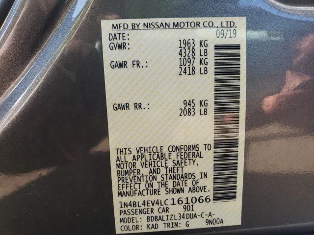 Photo 9 VIN: 1N4BL4EV4LC161066 - NISSAN ALTIMA SL 