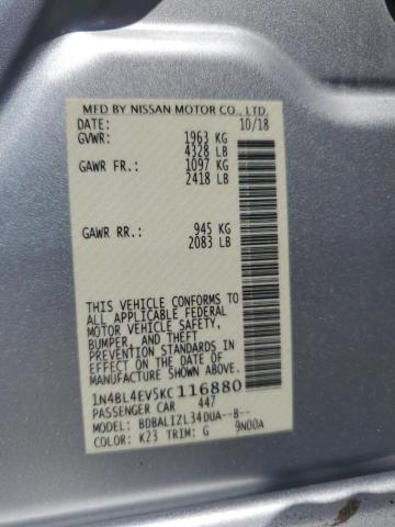 Photo 11 VIN: 1N4BL4EV5KC116880 - NISSAN ALTIMA SL 