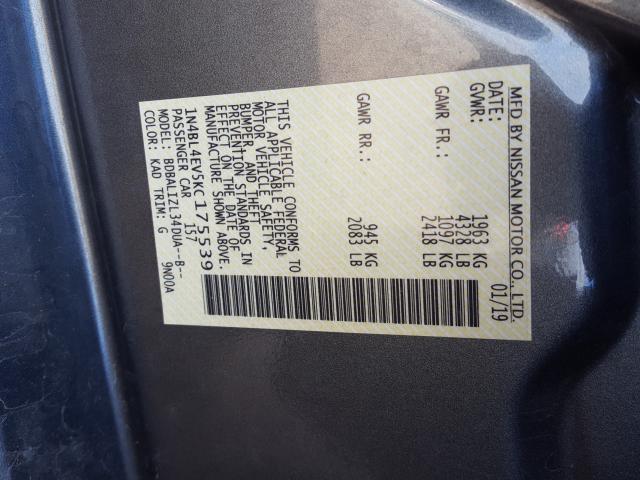 Photo 9 VIN: 1N4BL4EV5KC175539 - NISSAN ALTIMA SL 