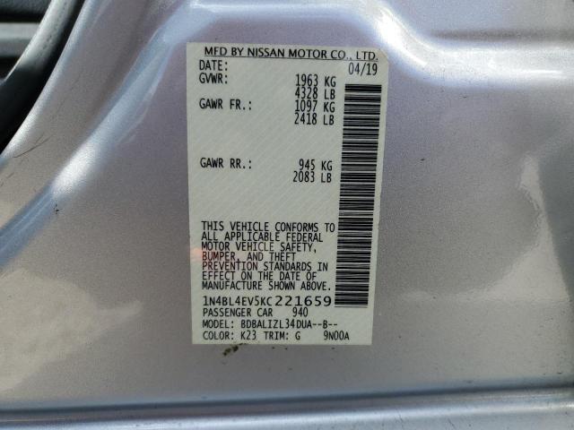 Photo 11 VIN: 1N4BL4EV5KC221659 - NISSAN ALTIMA SL 