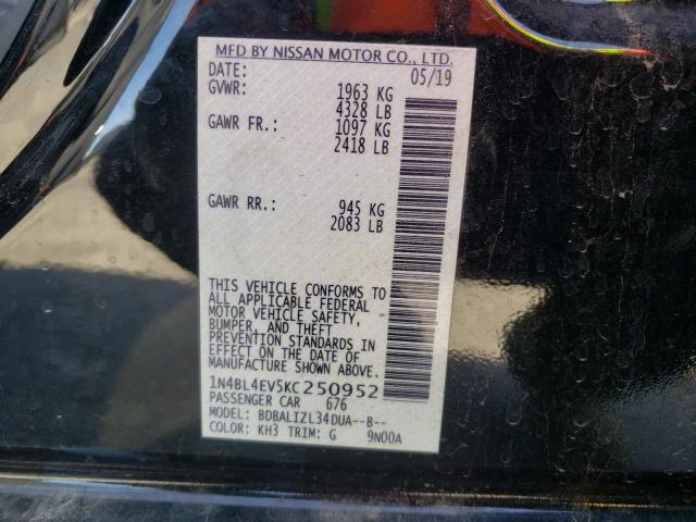 Photo 9 VIN: 1N4BL4EV5KC250952 - NISSAN ALTIMA SL 