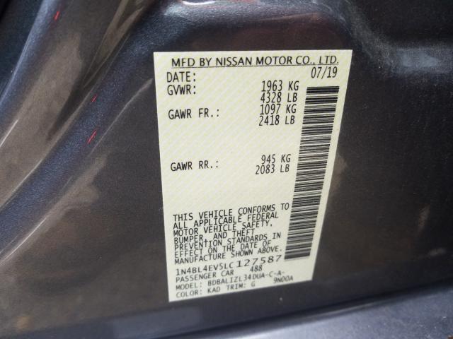 Photo 9 VIN: 1N4BL4EV5LC127587 - NISSAN ALTIMA SL 