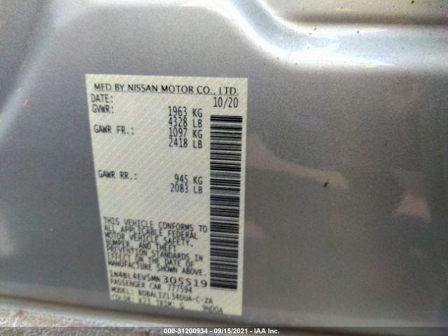 Photo 8 VIN: 1N4BL4EV5MN305519 - NISSAN ALTIMA 