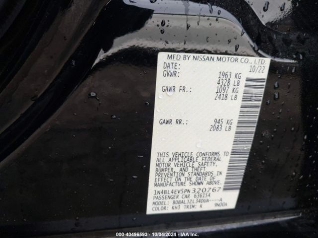 Photo 8 VIN: 1N4BL4EV5PN320767 - NISSAN ALTIMA 