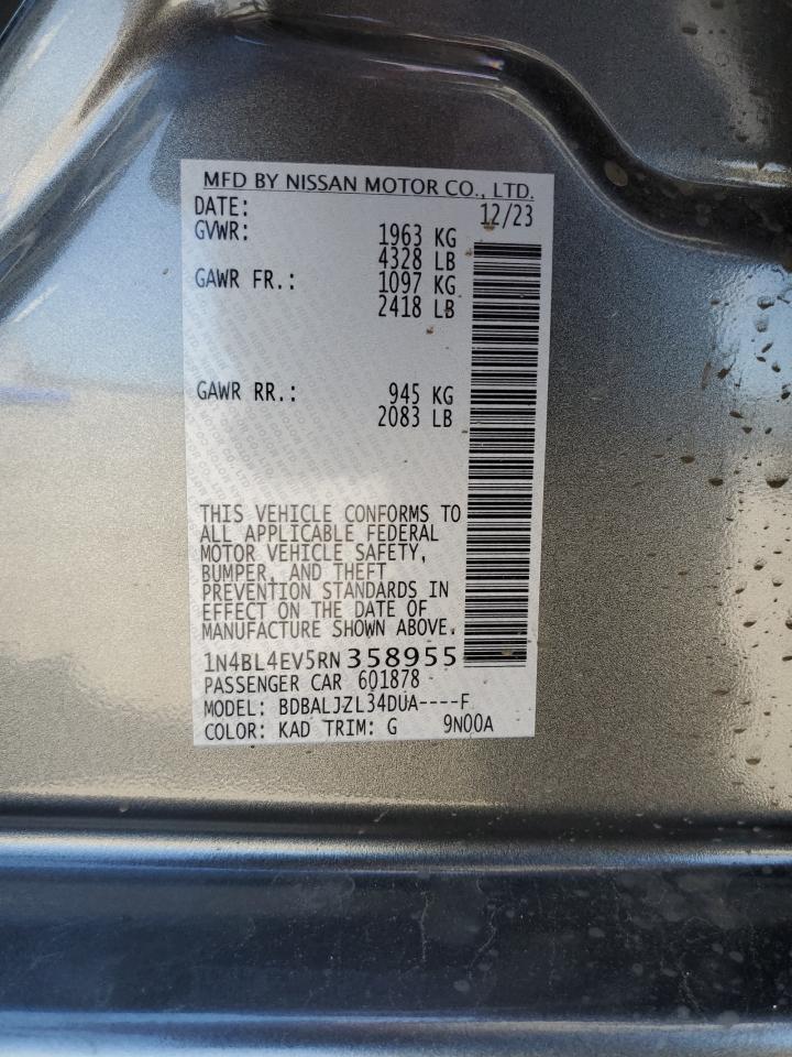 Photo 11 VIN: 1N4BL4EV5RN358955 - NISSAN ALTIMA 