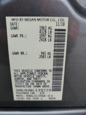 Photo 11 VIN: 1N4BL4EV6KC139729 - NISSAN ALTIMA SL 