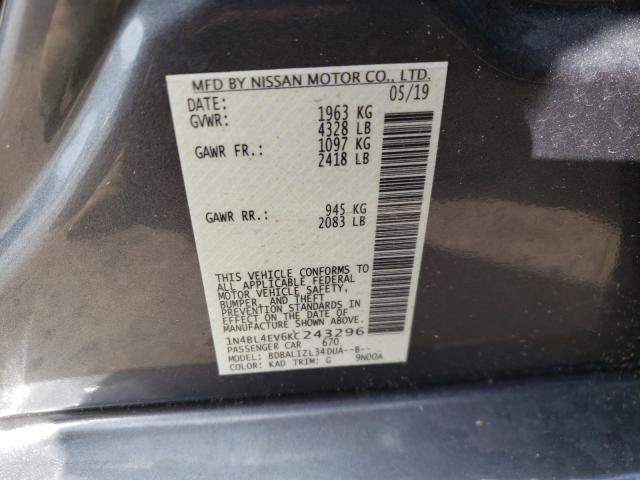 Photo 9 VIN: 1N4BL4EV6KC243296 - NISSAN ALTIMA SL 