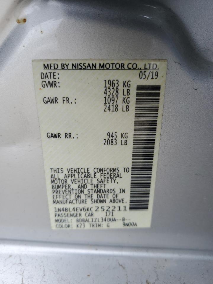 Photo 11 VIN: 1N4BL4EV6KC252211 - NISSAN ALTIMA 