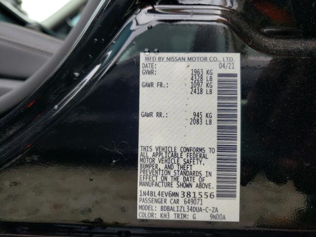 Photo 9 VIN: 1N4BL4EV6MN381556 - NISSAN ALTIMA SL 