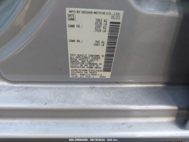 Photo 8 VIN: 1N4BL4EV6MN393268 - NISSAN ALTIMA 