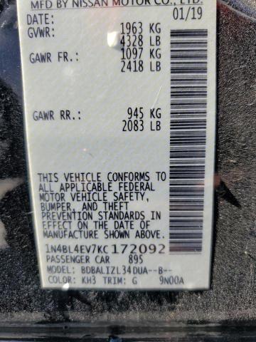 Photo 12 VIN: 1N4BL4EV7KC172092 - NISSAN ALTIMA SL 