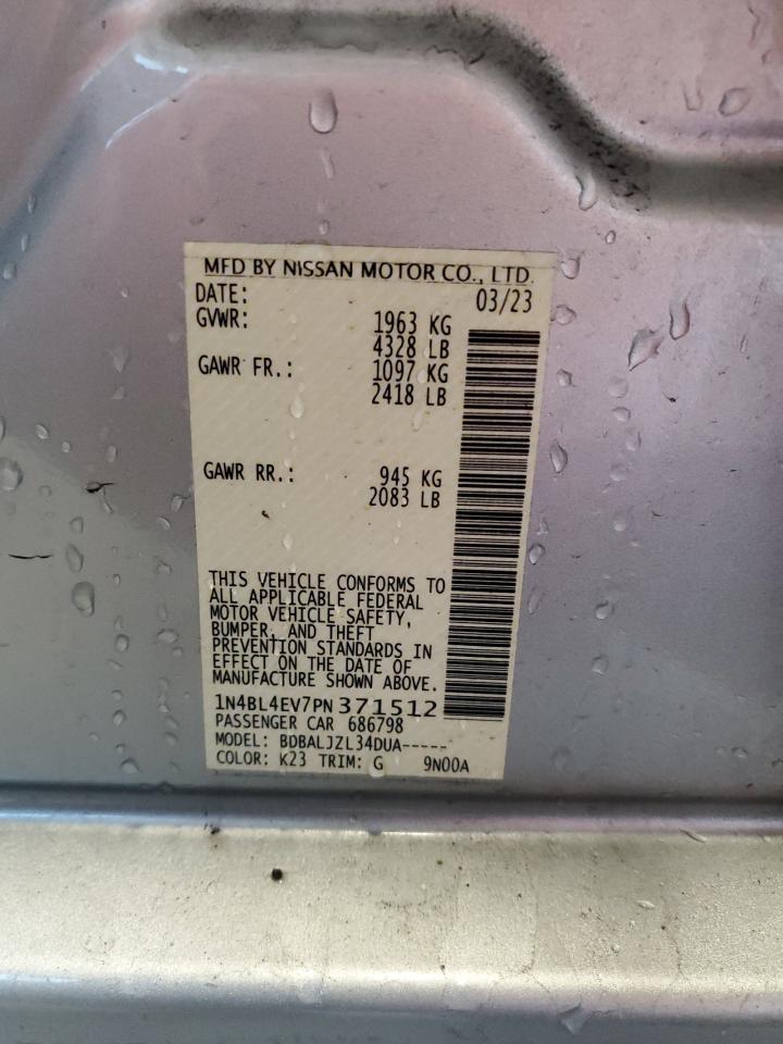 Photo 11 VIN: 1N4BL4EV7PN371512 - NISSAN ALTIMA 