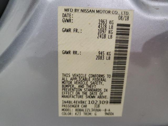 Photo 11 VIN: 1N4BL4EV8KC102309 - NISSAN ALTIMA 