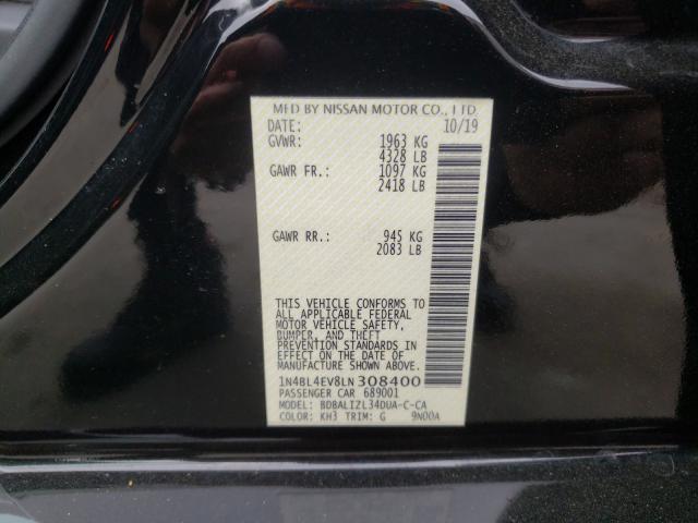 Photo 9 VIN: 1N4BL4EV8LN308400 - NISSAN ALTIMA SL 