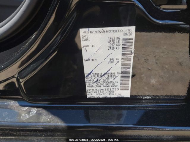 Photo 8 VIN: 1N4BL4EV8MN301755 - NISSAN ALTIMA 