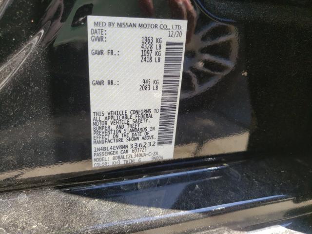 Photo 9 VIN: 1N4BL4EV8MN336232 - NISSAN ALTIMA SL 