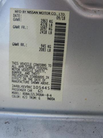 Photo 11 VIN: 1N4BL4EV9KC105445 - NISSAN ALTIMA 