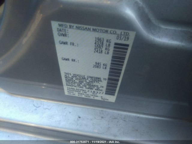 Photo 8 VIN: 1N4BL4EV9KC218327 - NISSAN ALTIMA 