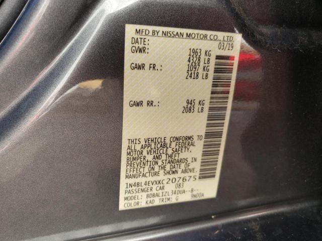 Photo 9 VIN: 1N4BL4EVXKC207675 - NISSAN ALTIMA SL 