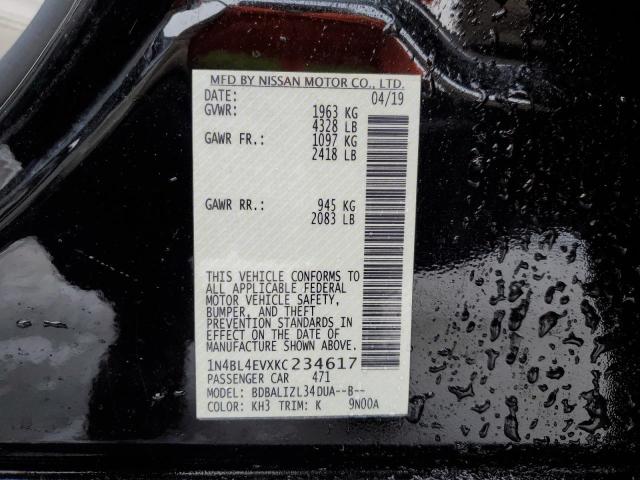 Photo 11 VIN: 1N4BL4EVXKC234617 - NISSAN ALTIMA SL 